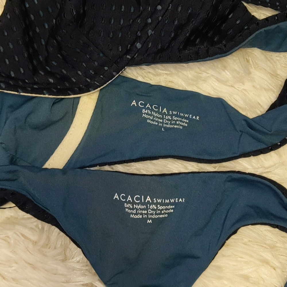 Acacia Swimwear Ocean Mesh Matching Set RARE - Picture 8 of 8